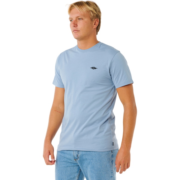 2026 Rip Curl Mens Streamline Embroid Tee 10XMTE - Faded Denim